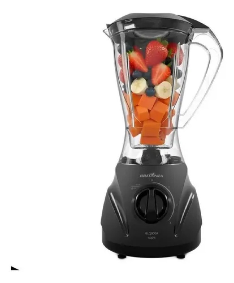 Liquidificador Britã¢nia Blq900a Plã¡stico 600w 2,1l Preto Preto 110v