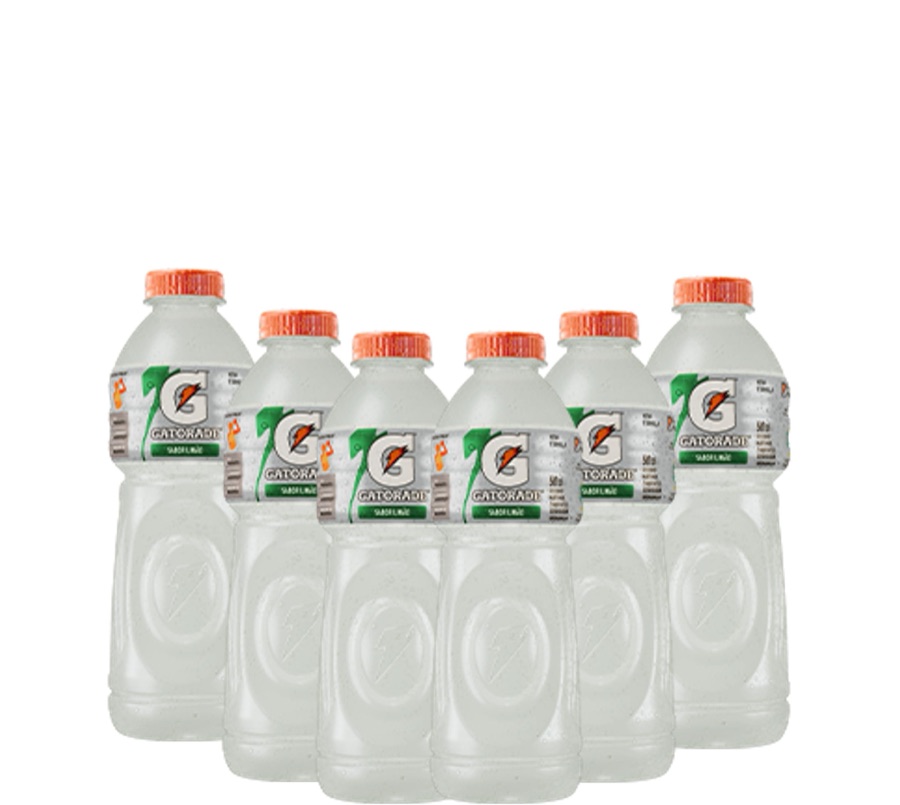 Isotônico Gatorade, Limão, Garrafa 500ml, Pack com 6 unidades