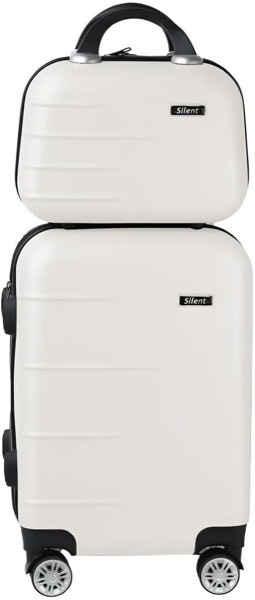 Kit Mala de Bordo Silent Ipanema + Frasqueira - Padrão ANAC | Rígida em ABS | 4 Rodas Duplas 360° | Cadeado Numérico Integrado | Leve e Resi