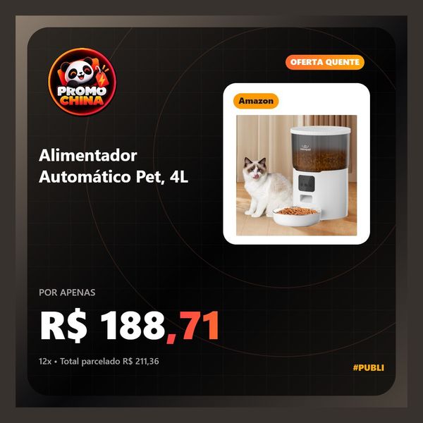 Alimentador Automático Pet, 4L Comedouro para Caes Fácil Comedouro Elevado para Caes, Controle de Aplicativo WiFi - Gravador de Voz
