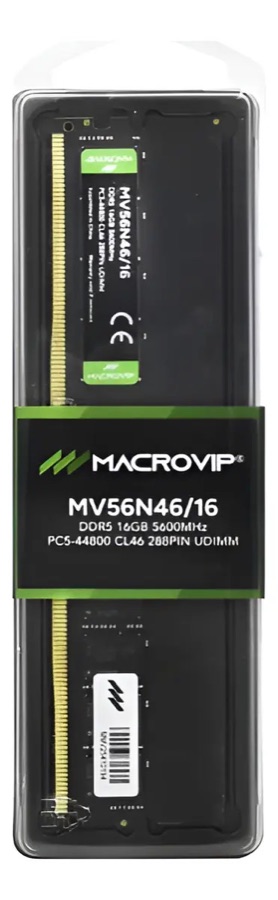 Memória DDR5 16GB 5600MHz Macrovip para Desktop