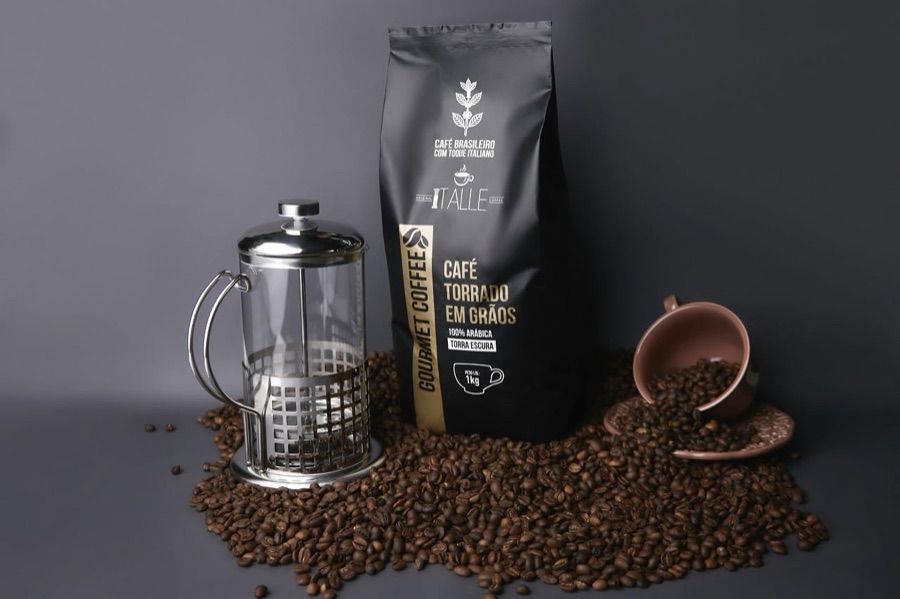 Café Torrado Arábica Em Grãos Café Italle 1kg Gourmet