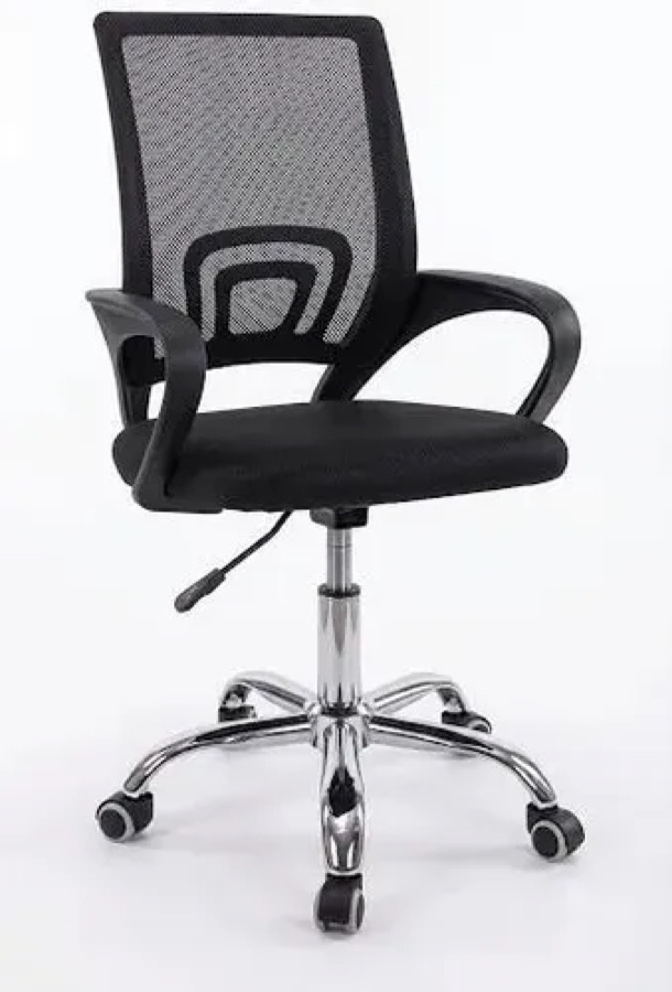 Cadeira Secretária Office Base Giratória Cor Preta | Magazine Decor