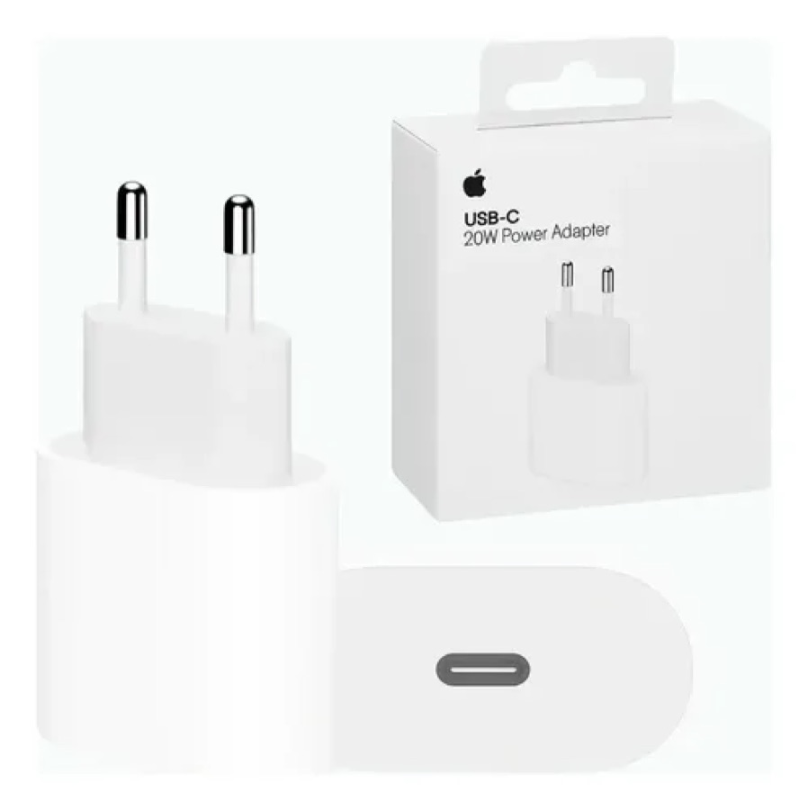 Carregador Fonte Usb-c 20w Compativel com iPhone Tipo-c Turbo Adaptador Branco