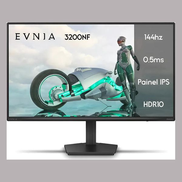 Monitor Gamer Phillips 24 Evnia Ips 144hz 0.5ms Wide Fullhd Preto 127/220v