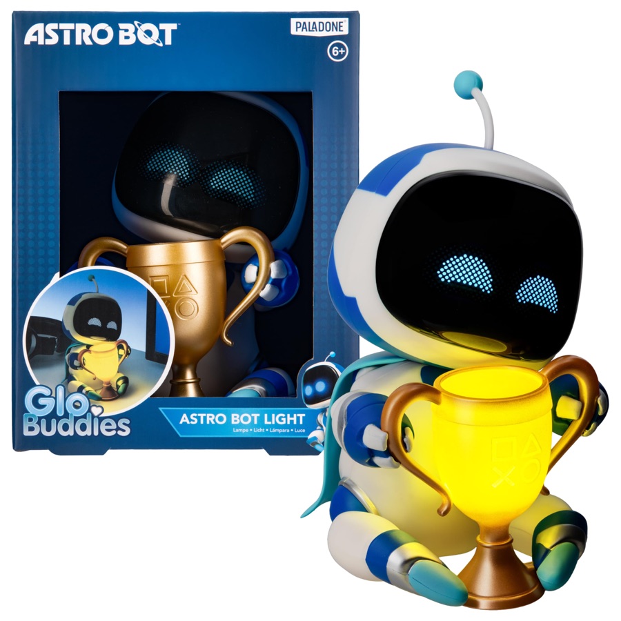 Paladone Astrobot GloBuddies Personagem Light - Lâmpada de mesa de 15 cm com olhos e troféu luzes - WeCool