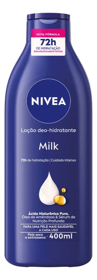 Nivea Loção deo-hidratante Milk 400ml Hidratação Profunda 72h