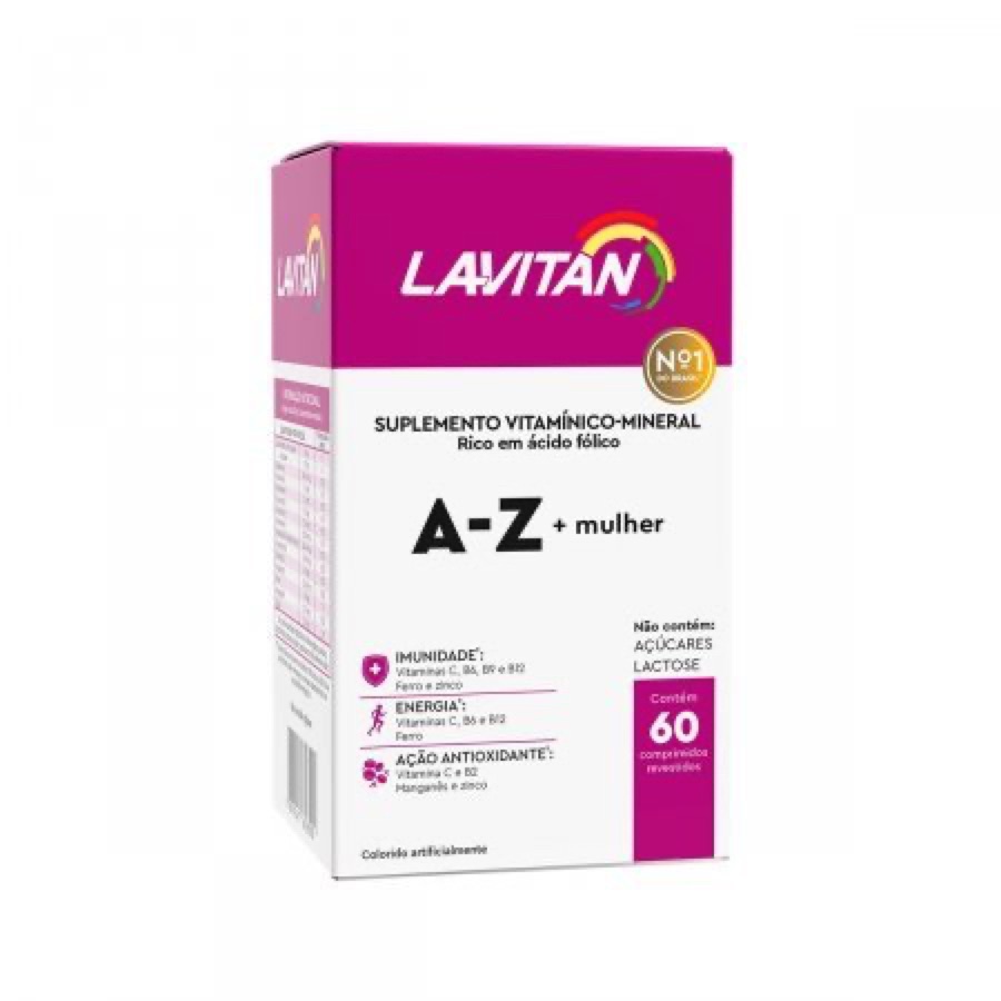 Lavitan Super Fórmula A-Z +Mulher Com 60 Comprimidos Revestidos