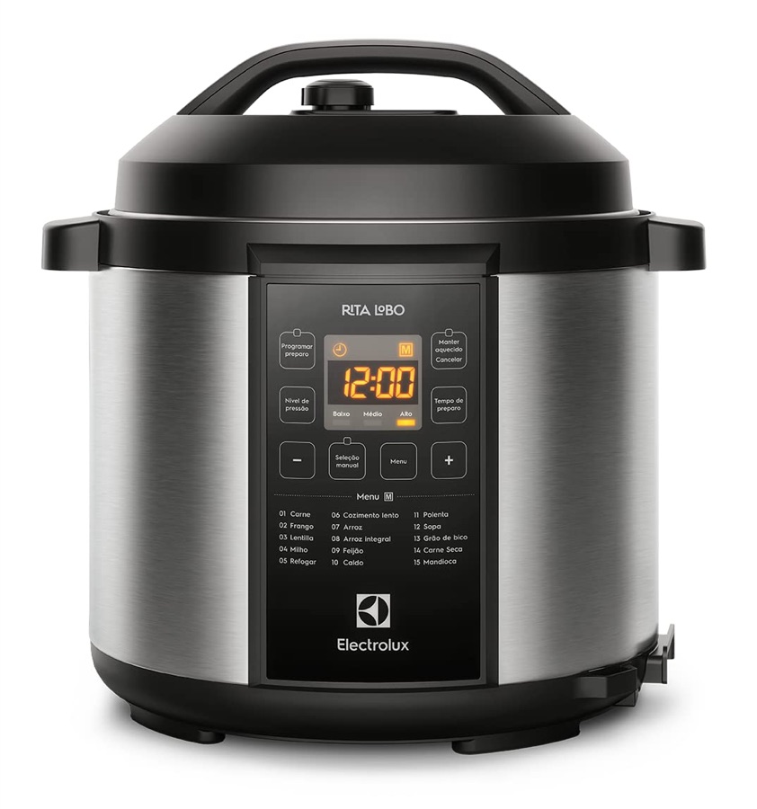 Electrolux Panela de Pressão Elétrica 6L Digital PCC20 127V Inox Rita Lobo