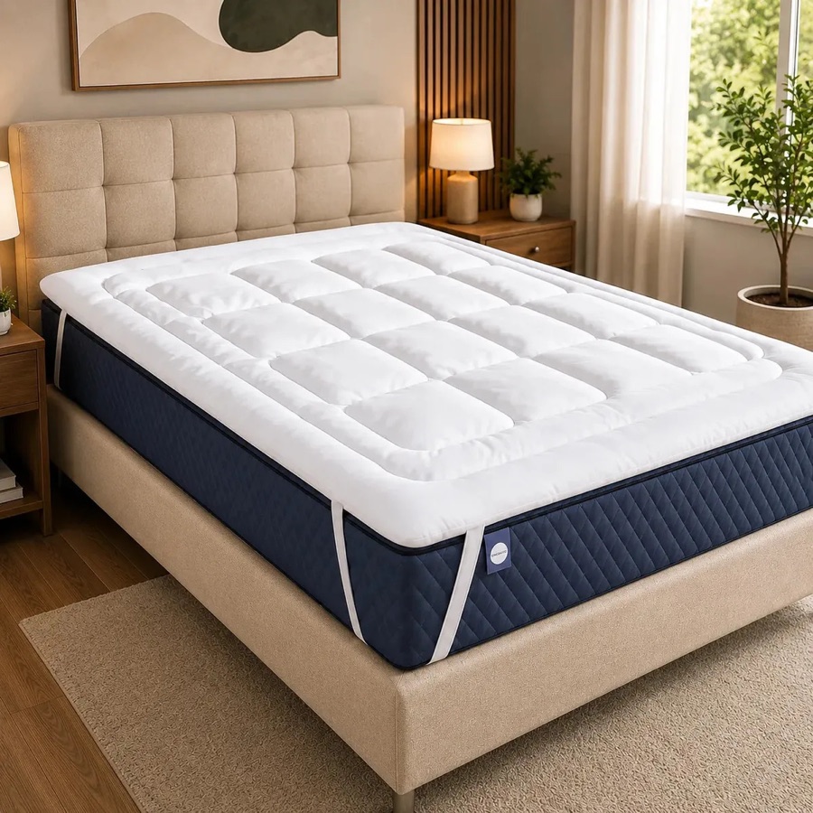 Pillow Top para Cama Casal Grosso Extra Macio de 400 Fios Hotel Branco