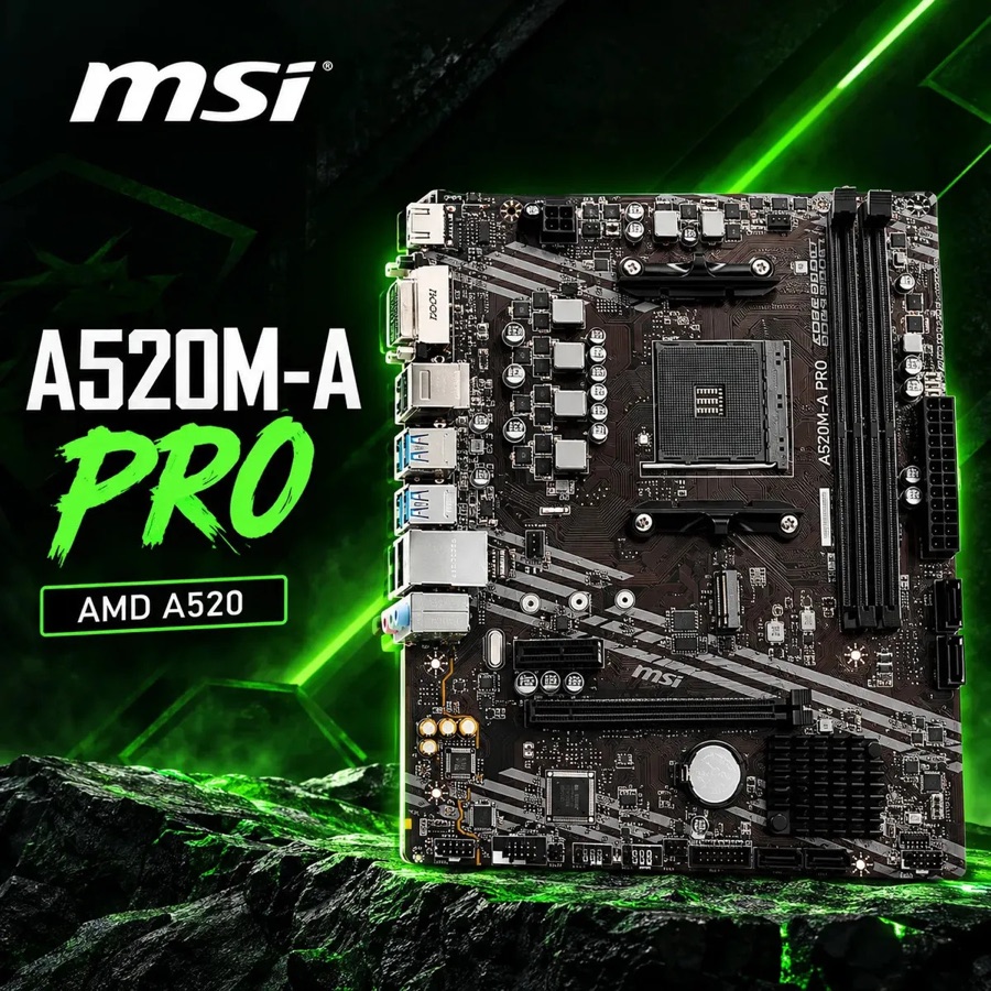 Placa-mãe Msi A520m-a Pro Am4 Matx Ddr4 Preto