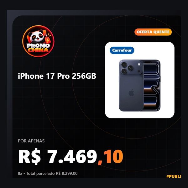 Iphone 17 Pro (256gb) Tela De 6,3", 5g E Câmera De 48mp (esim) - Azul Intenso - Carrefour