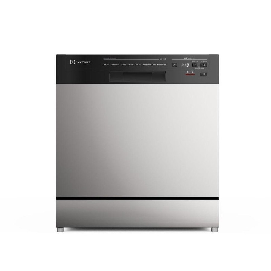 Lava-Louça Electrolux 8 Serviços Inox com Programa Lava & Seca 50 min (LS08E)
