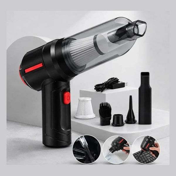 Mini Aspirador De Pó Portátil Recarregável Soprador Usb Automotivo 3em1 Sem Fio Premium Vácuo Limpeza Carro Multifuncional Casa Dr Hank