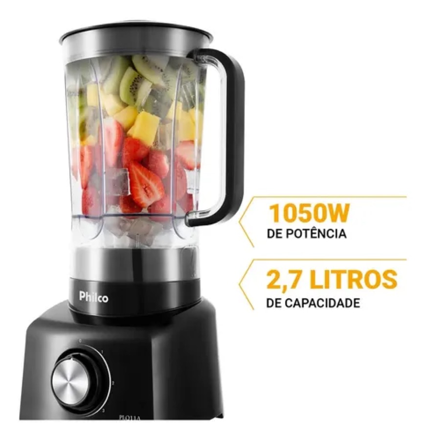 Liquidificador philco Plq11a 2,7l 1050w Preto 127v