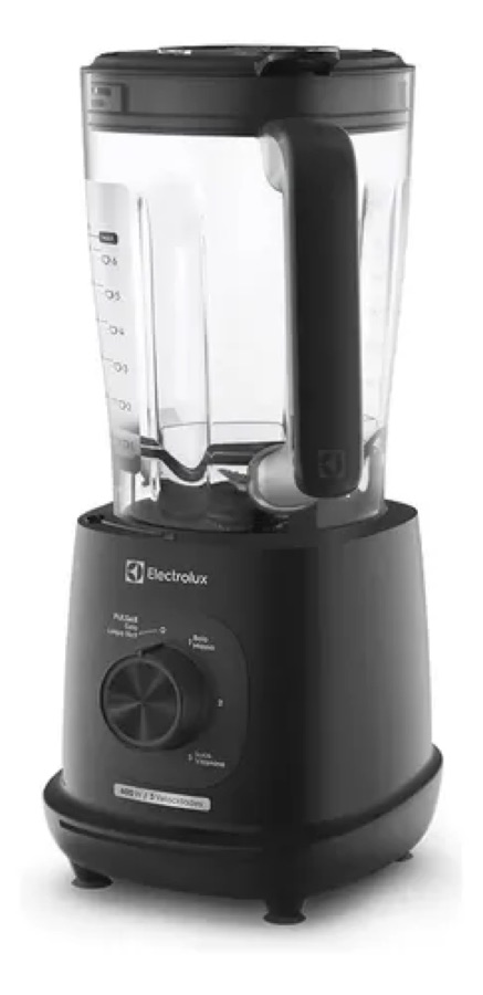 Liquidificador Electrolux 600W de Potência com 2.7 Litros de Capacidade 3 Velocidades Lâmina TriForce e Pés Antiderrapantes EBL700 - Preto
