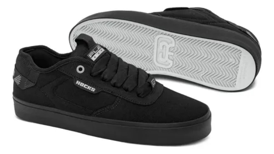 Tênis Hocks Flat Core Preto Reflex Unissex | Preto + Nf Preto Liso 41