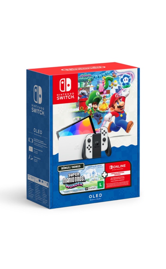 Bundle Nintendo Switch OLED + Super Mario Bros. Wonder + 3MO NOS