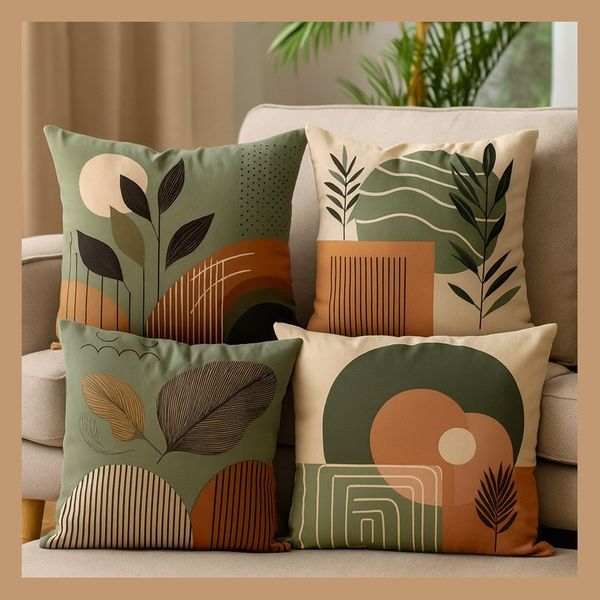 Kit 4 capas de almofadas decorativas 45x45 - moderna 052