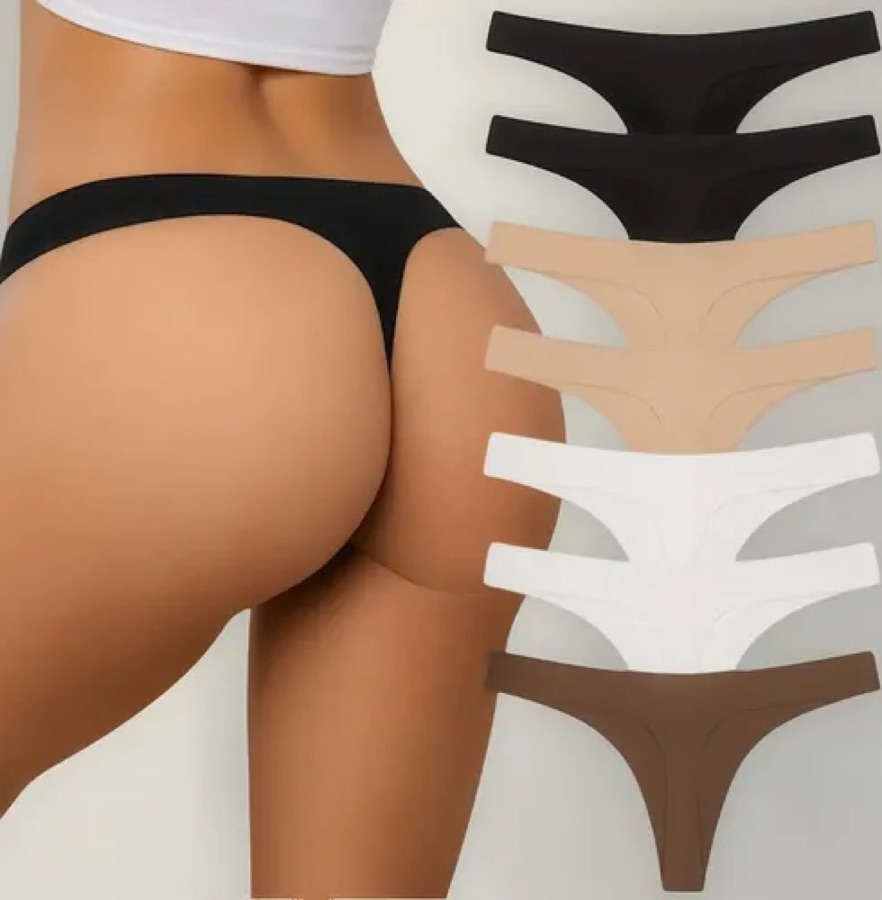 Kit 7 Calcinhas Feminina Fio Sem Costura Não Marca