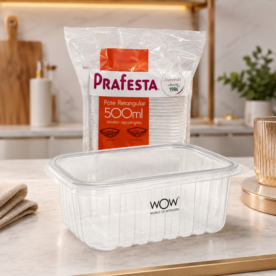 Kit 24 Pote Descartável 500ml Freezer Microondas Marmita