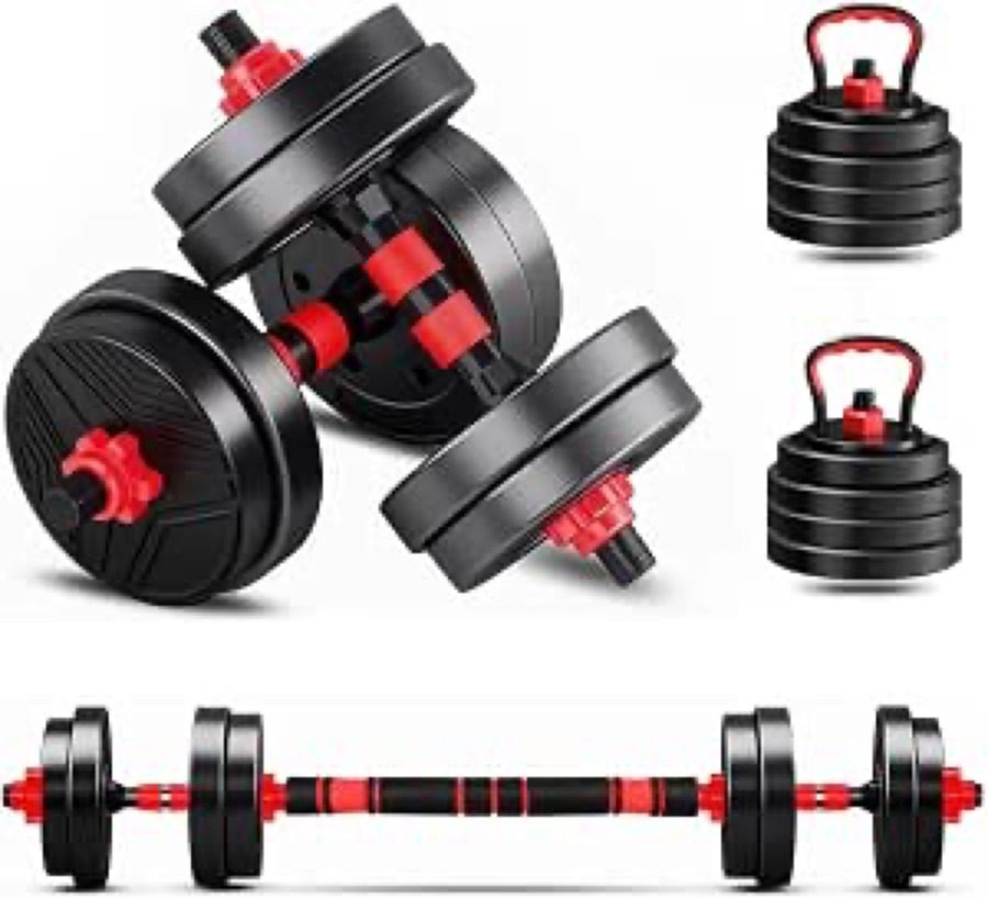 Kit Haltere 6 em 1 Ajustável para Musculação - 15kg