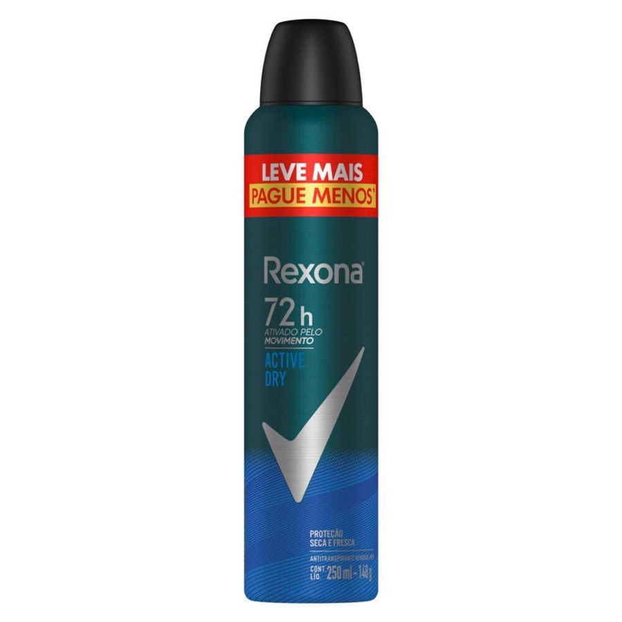 Antitranspirante Aerossol Active Rexona 250Ml