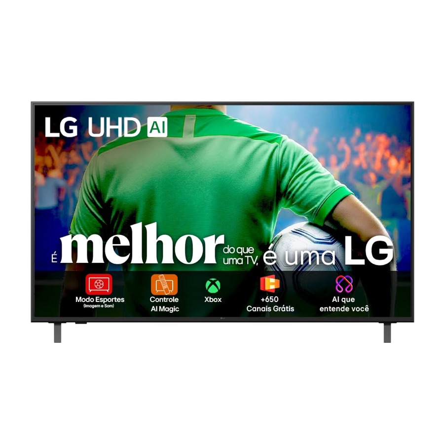 Smart TV 4K 50" LG UHD 50UA85 Processador α7 AI Ger8 4K Super Upscaling Google Cast Alexa Integrado Controle AI Smart Magic WebOS 25