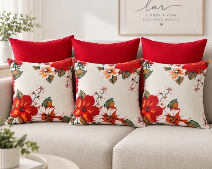 Kit 6 Capas De Almofadas Decorativa Moderna 45x45 - 6 Un