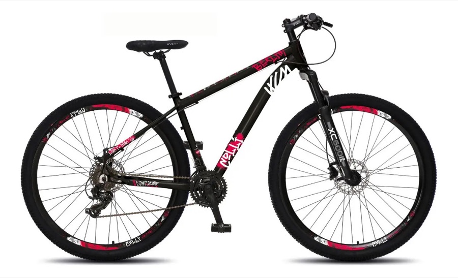 Bicicleta Colli Berlim Aluminio Aro 29 Disco-shimano 21v Preto C/ Verde Militar 15.5