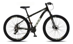 Bicicleta Colli Berlim Aluminio Aro 29 Disco-shimano 21v Preto C/ Verde Militar 15.5