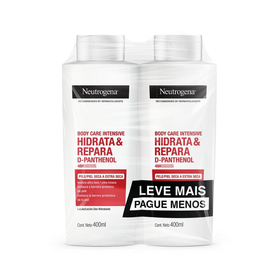 Creme Hidratante Neutrogena Hidrata&Repara, Kit 2 Unidades de 400ml