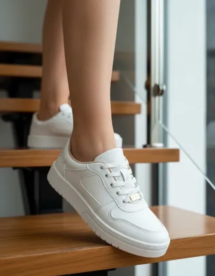 Tênis Moleca Original Casual Napa Confortável Dia A Dia Branco 34 Br