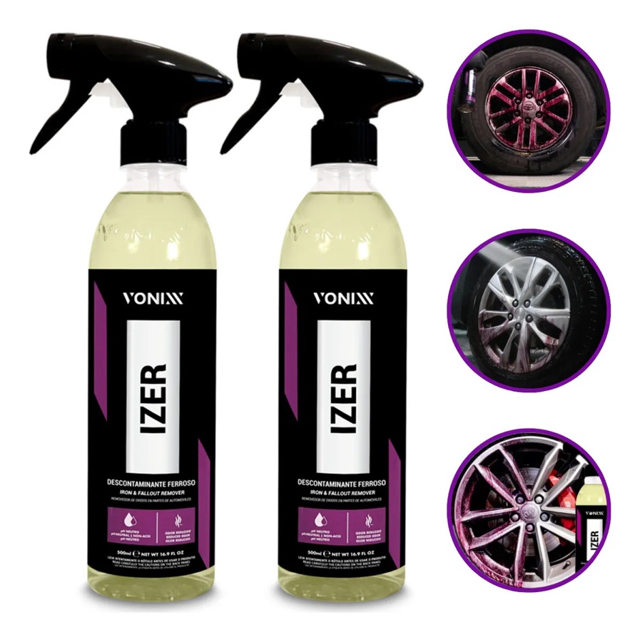 Izer 500ml Vonixx Limpa Rodas Descontaminante Ferroso