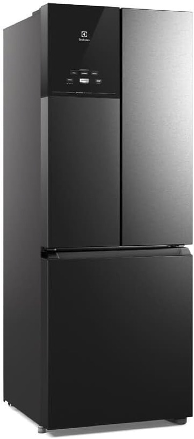 Geladeira Electrolux Frost Free Inverter 480L Efficient AutoSense 3 Portas Black Inox Look (IM7B) 127V