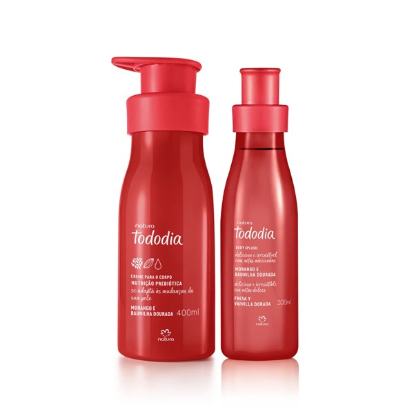 Kit Tododia Morango e Baunilha Dourada com Body Splash (2 produtos) por R$ 83,97