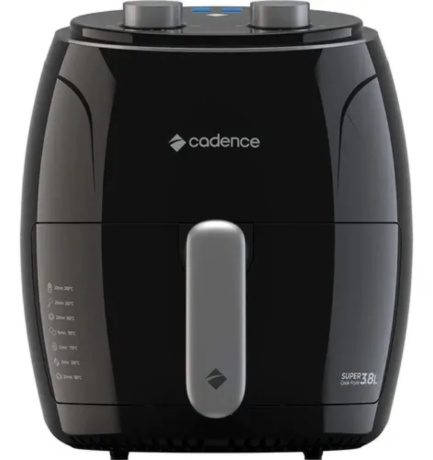 Fritadeira Sem Óleo Super Cook Fryer Frt410 3,8l Cadence Cor Preto